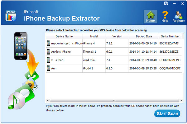 free iphone backup extractor notes
